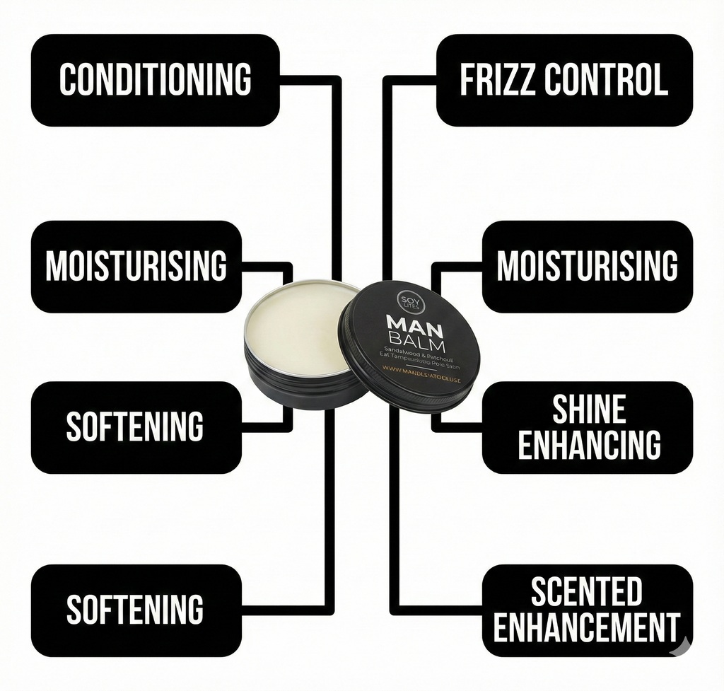 Man Balm w Sandalwood + Patchouli