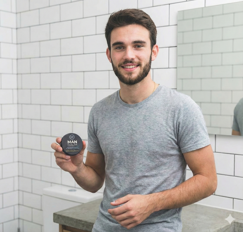 Man Balm w Sandalwood + Patchouli