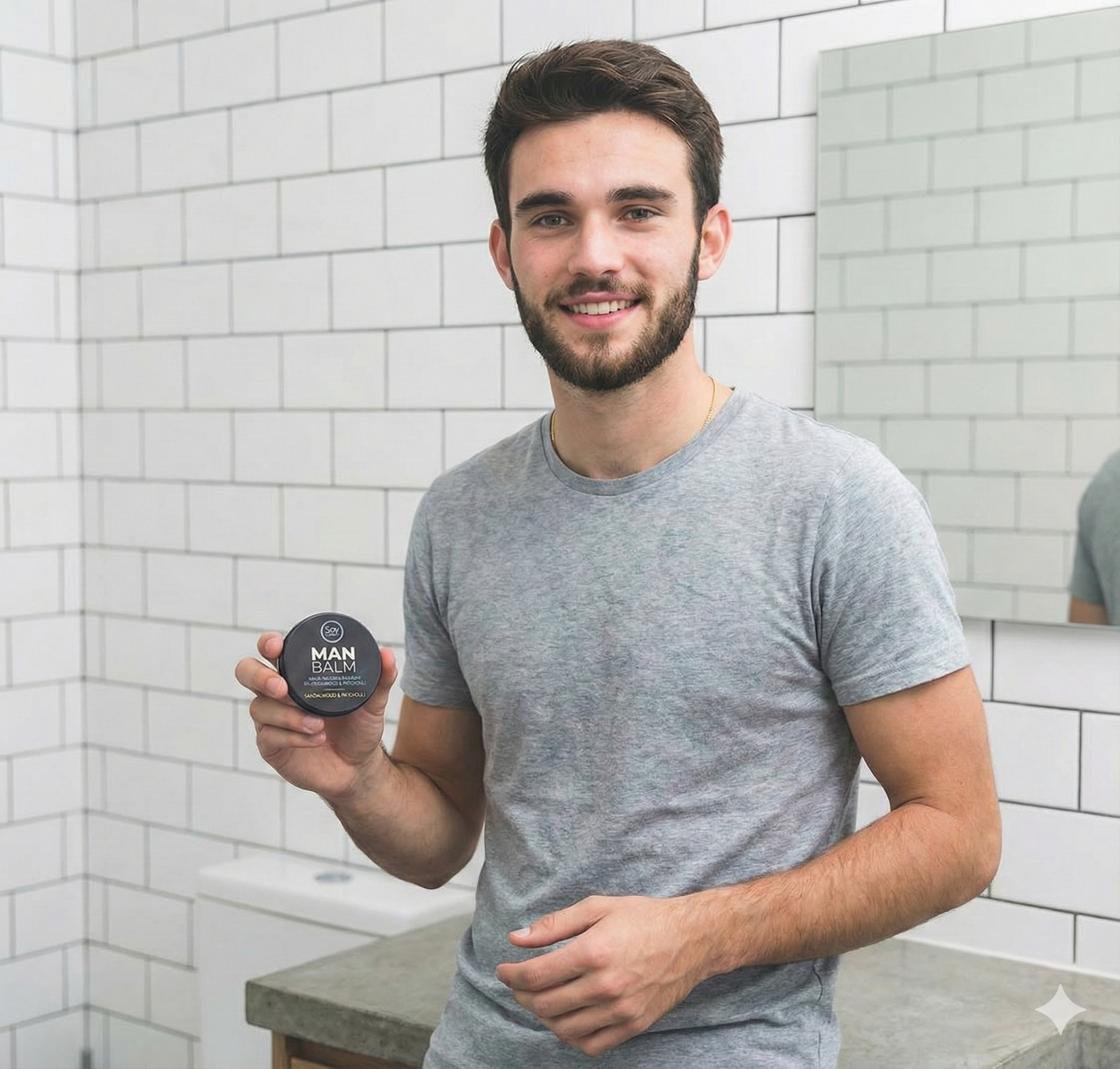 Man Balm w Sandalwood + Patchouli